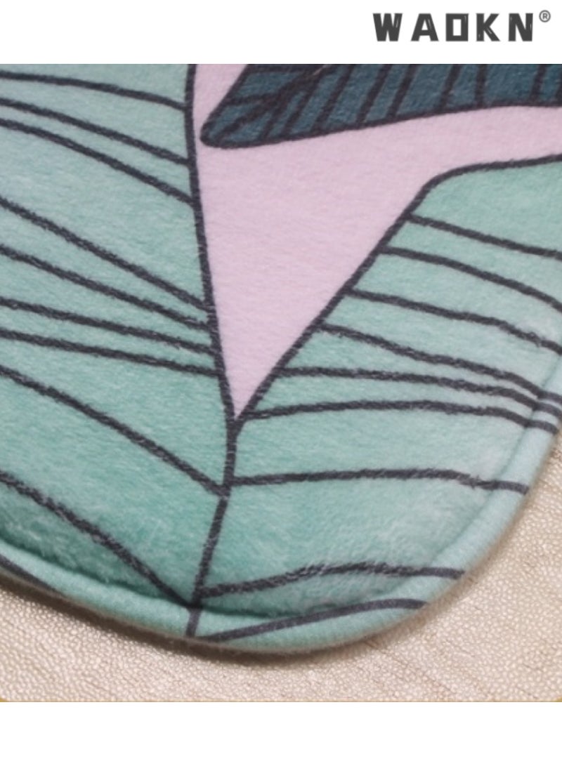 دبليو أيه أو كي أن نمط المطبوعة الفانيلا حصيرة ، البساطة الحديثة الإضافية نمط السجاد ، مصممة خصيصا للأسرة ، غرفة المعيشة ، غرفة نوم وحمام ( 50 سم * 80 سم ) - Image 4